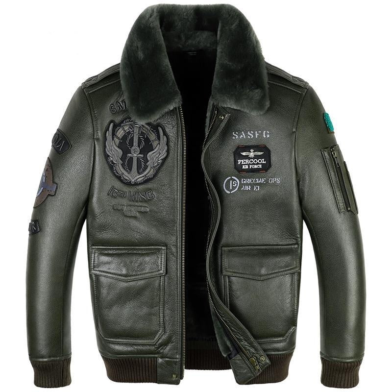 Leather Jacket Flight Suit For Men My Store