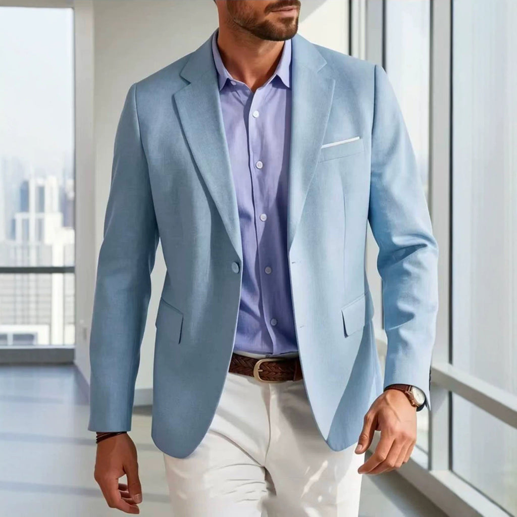 Mens Casual Blazer Single-breasted Slim-fit Suit Jacket My Store