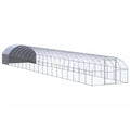 Outdoor Chicken Coop 9.8'x65.6'x6.6'Galvanized Steel UNIQUE ITEMS PLUS2