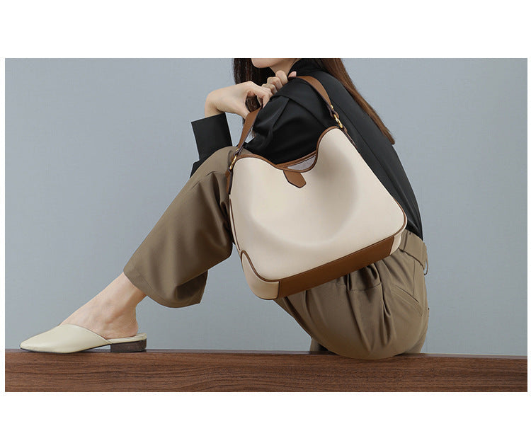 Genuine Leather Hobo Handbag 5740 | Large Capacity Shoulder Bag | UNIQUE ITEMS PLUS2