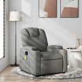 Massage Recliner Chair Dark Grey Fabric UNIQUE ITEMS PLUS2