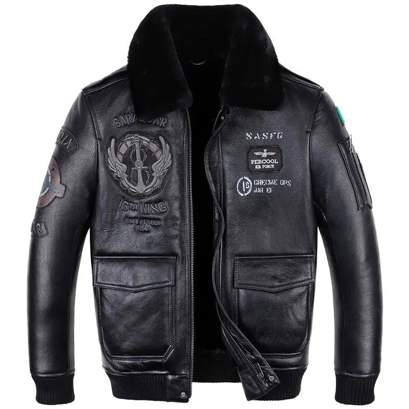 Leather Jacket Flight Suit For Men My Store