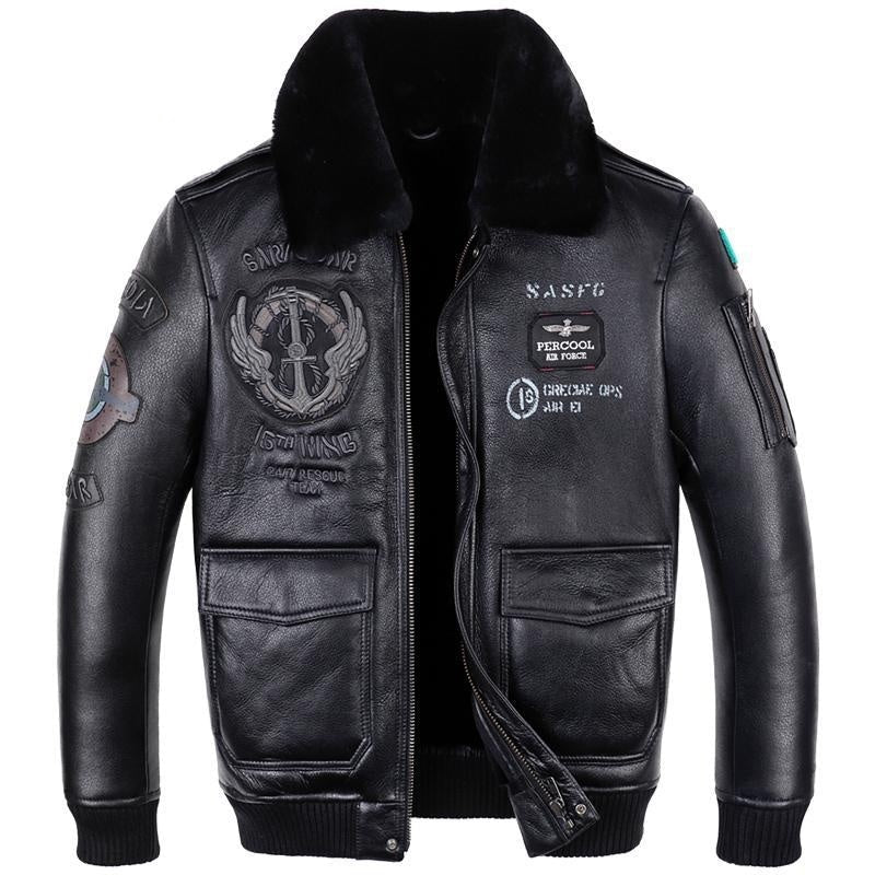 Leather Jacket Flight Suit For Men My Store