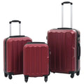 Hardcase Trolley Set 3 pcs Wine Red ABS UNIQUE ITEMS PLUS2