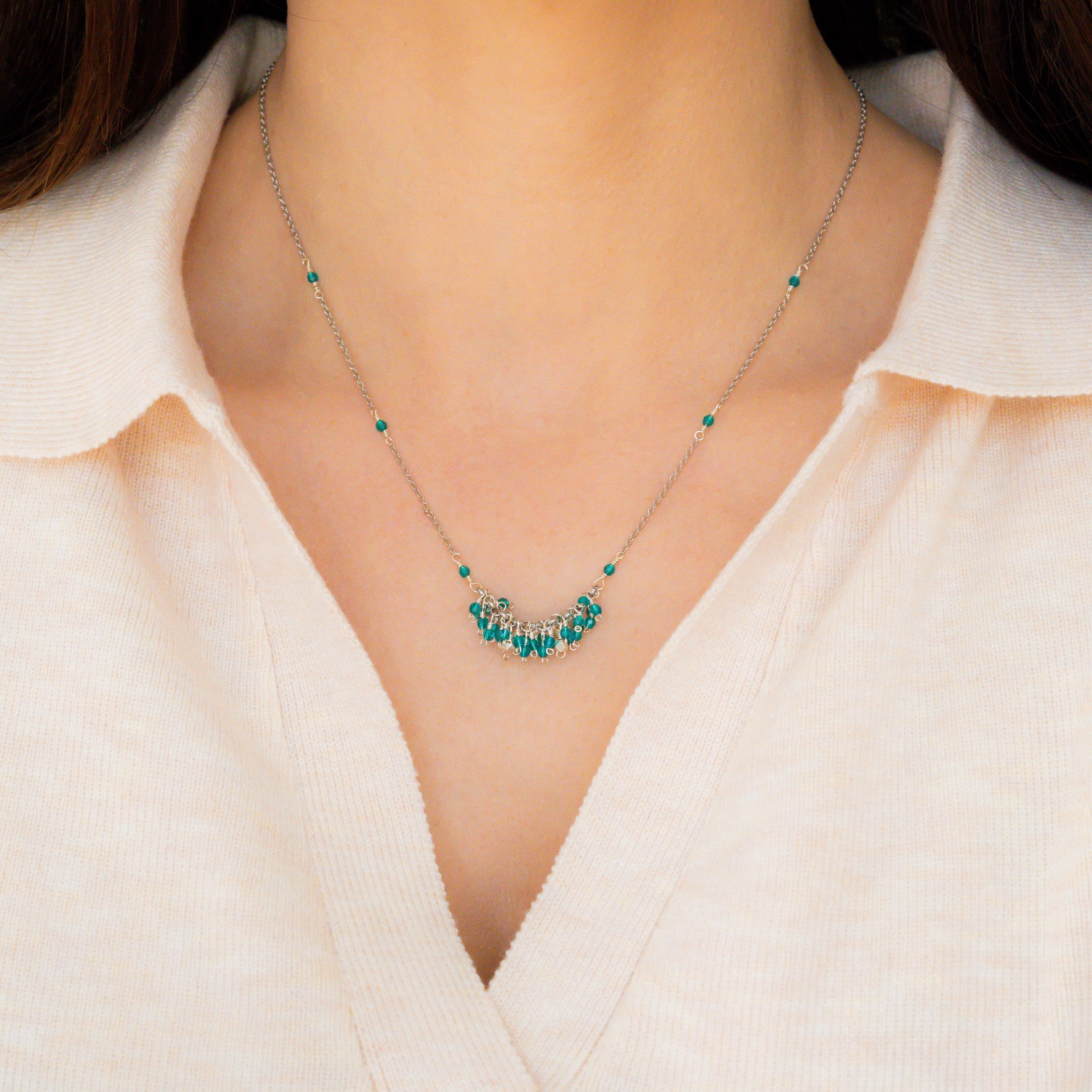 London Blue Quartz Reign Necklace