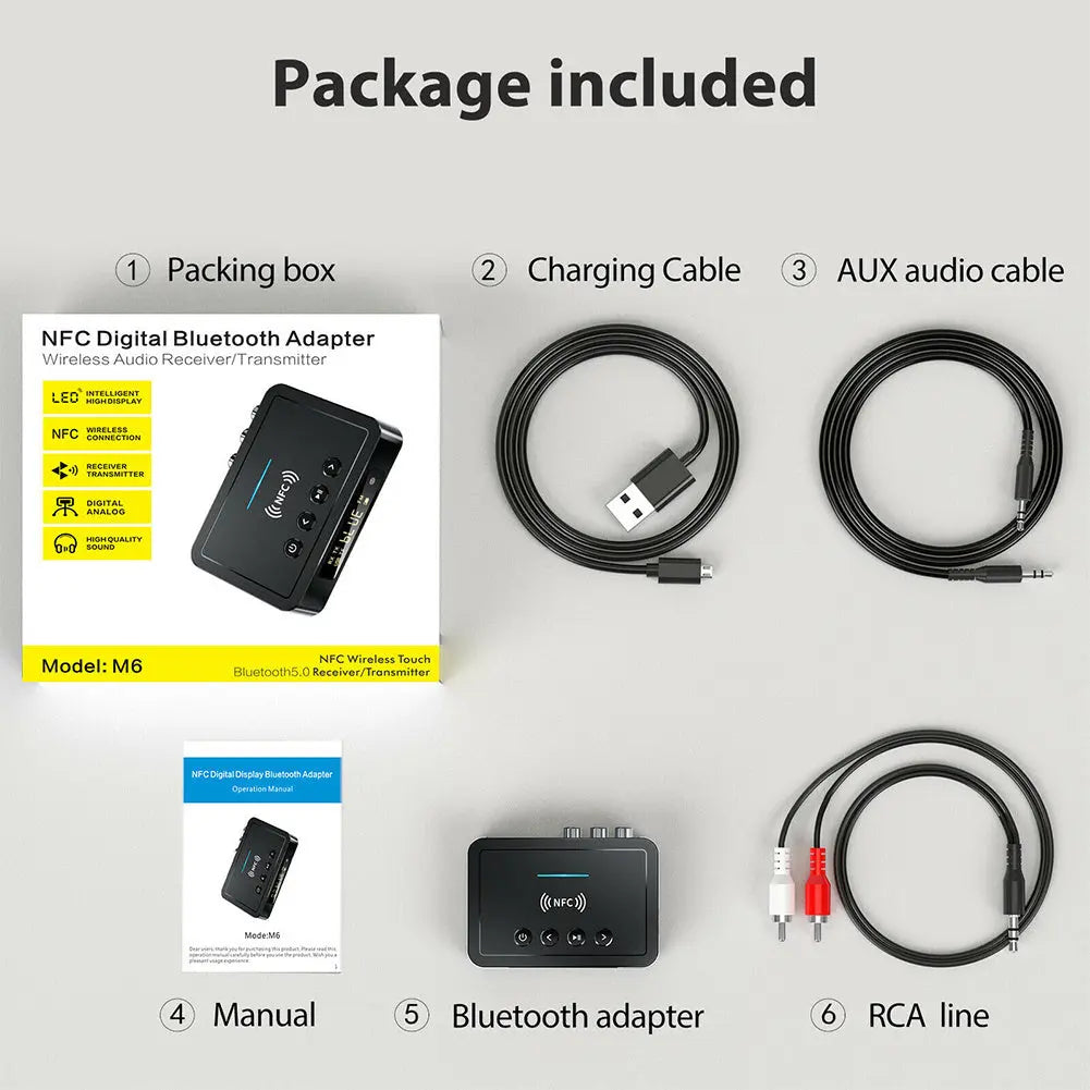 Wireless Audio Transmitter LED Digital Display Aux Rca Spdif Connection Adapter Fm Transmitter Black UNIQUE ITEMS PLUS2