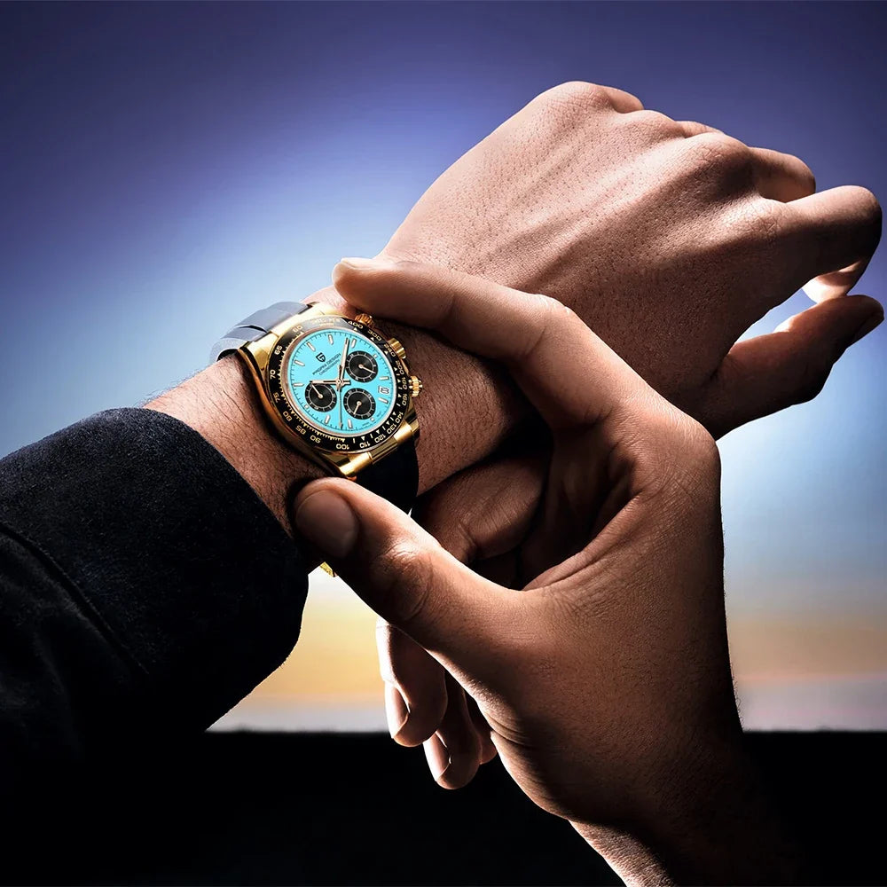 PAGANI DESIGN Mens Chronograph Quartz Watch Waterproof Wristwatch S And B Enterprise
