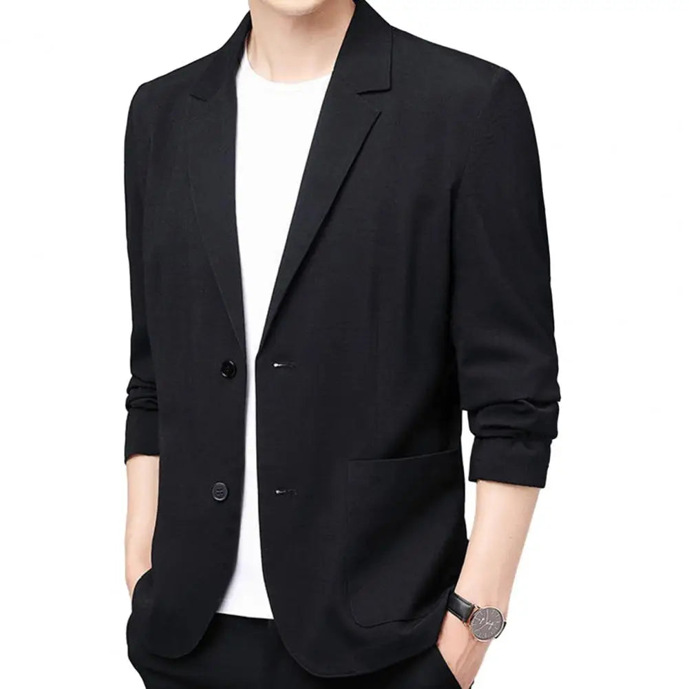 Summer Men Thin Coat Men s Suit Jacket Autumn Linen Solid Color Casual Suit Slim Fit Formal Business Suit Jacket