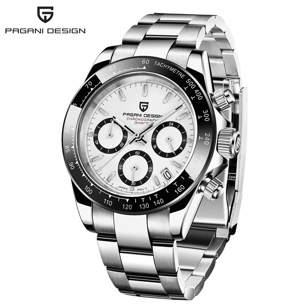 PAGANI DESIGN Mens Chronograph Quartz Watch Waterproof Wristwatch S And B Enterprise