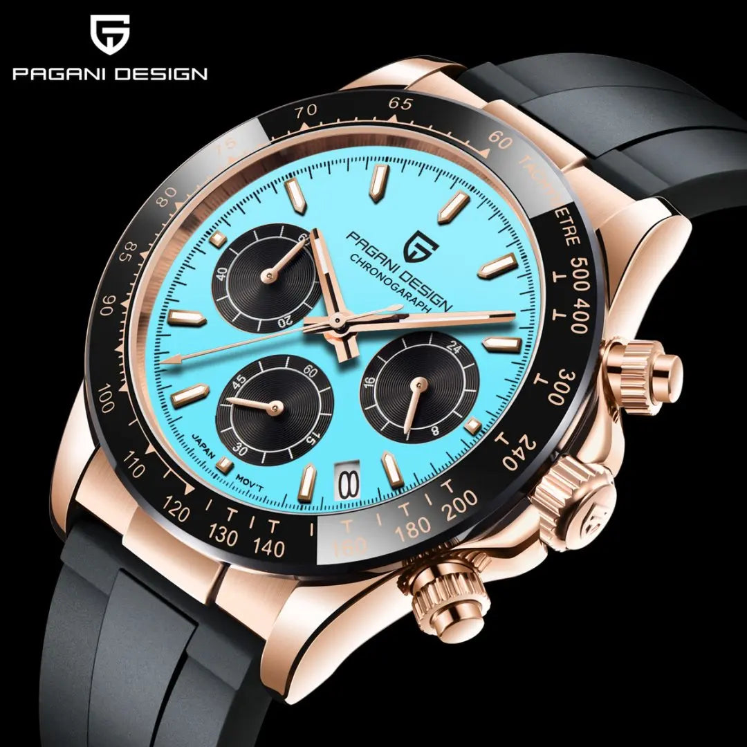 PAGANI DESIGN Mens Chronograph Quartz Watch Waterproof Wristwatch S And B Enterprise