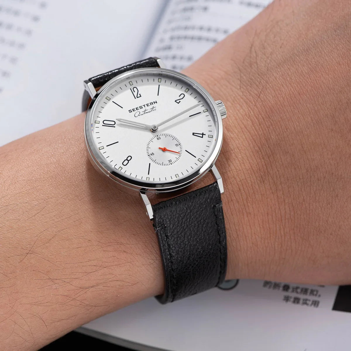 SEESTERN 2024 New Men Watch Automatic Business Wristwatches ST1701 Movement Ultra Thin Clock Top Brand Luxury  Fashion Casual UpTrend Deals