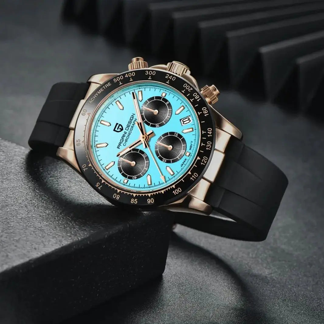 PAGANI DESIGN Mens Chronograph Quartz Watch Waterproof Wristwatch S And B Enterprise
