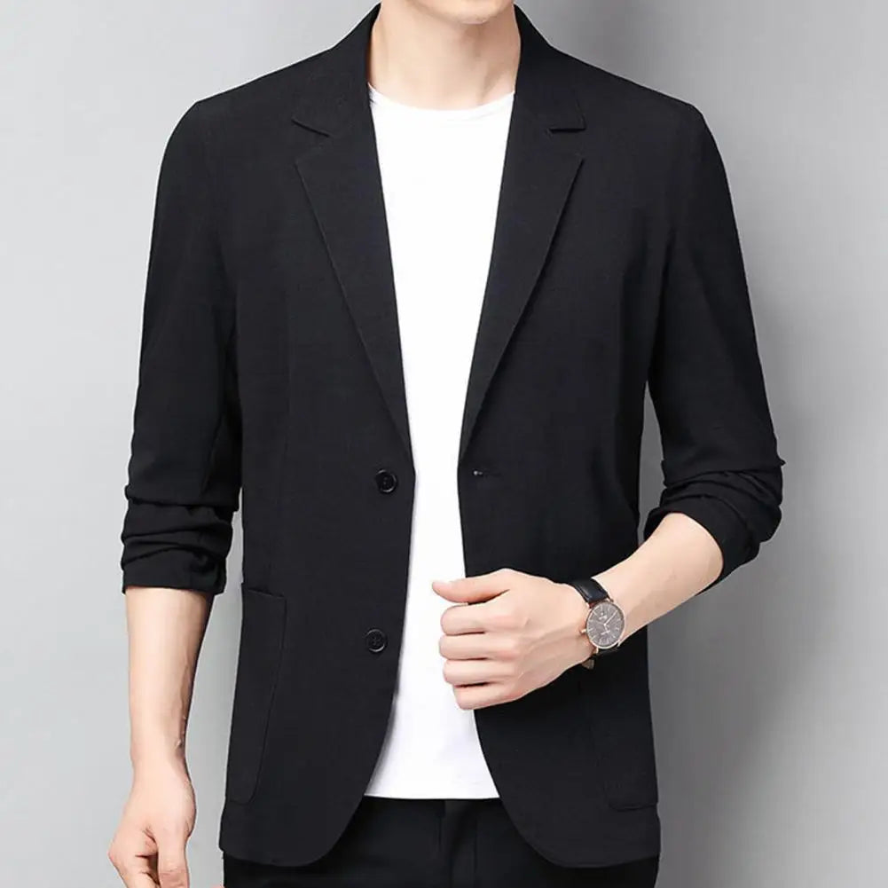 Summer Men Thin Coat Men s Suit Jacket Autumn Linen Solid Color Casual Suit Slim Fit Formal Business Suit Jacket