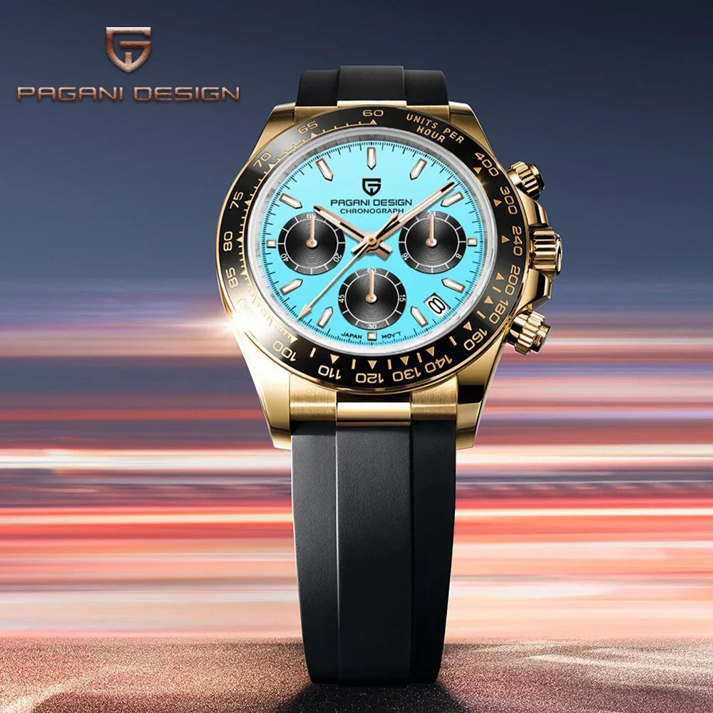 PAGANI DESIGN Mens Chronograph Quartz Watch Waterproof Wristwatch S And B Enterprise