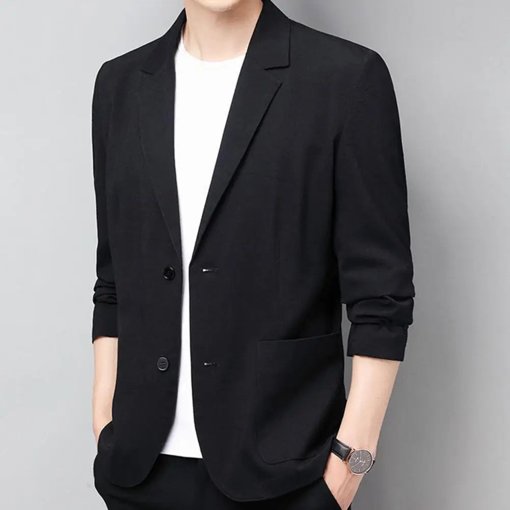Summer Men Thin Coat Men s Suit Jacket Autumn Linen Solid Color Casual Suit Slim Fit Formal Business Suit Jacket