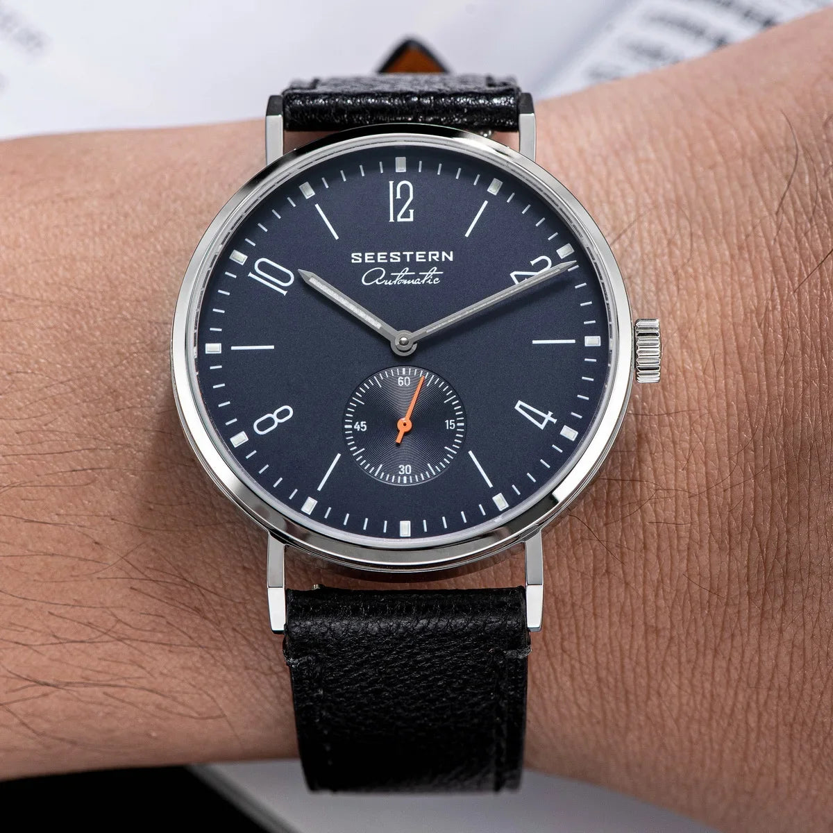 SEESTERN 2024 New Men Watch Automatic Business Wristwatches ST1701 Movement Ultra Thin Clock Top Brand Luxury  Fashion Casual UpTrend Deals