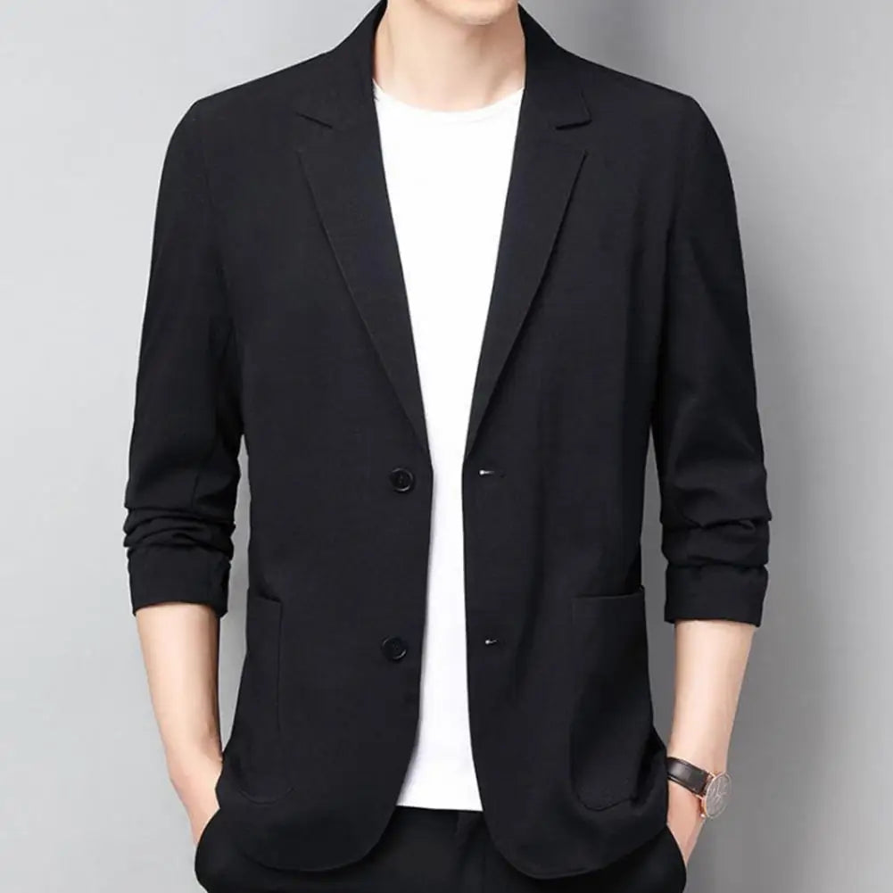 Summer Men Thin Coat Men s Suit Jacket Autumn Linen Solid Color Casual Suit Slim Fit Formal Business Suit Jacket