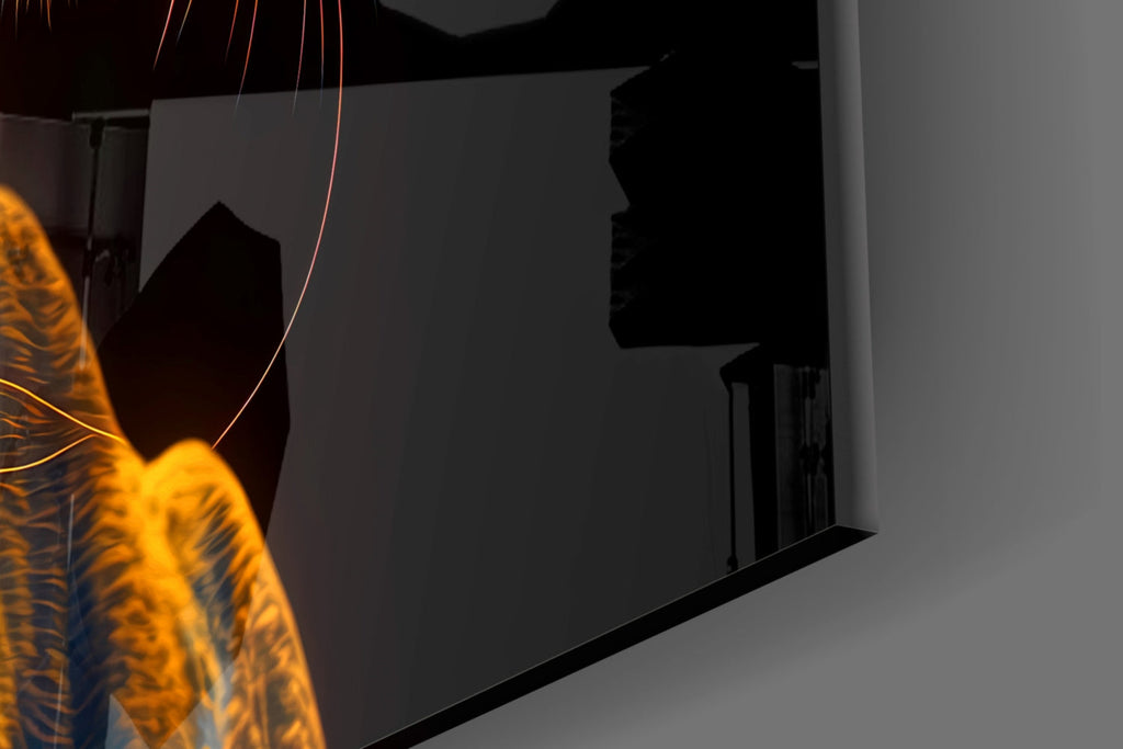 Neon Jaguar Glass Wall Art || Designer Collection - UNIQUE ITEMS PLUS2