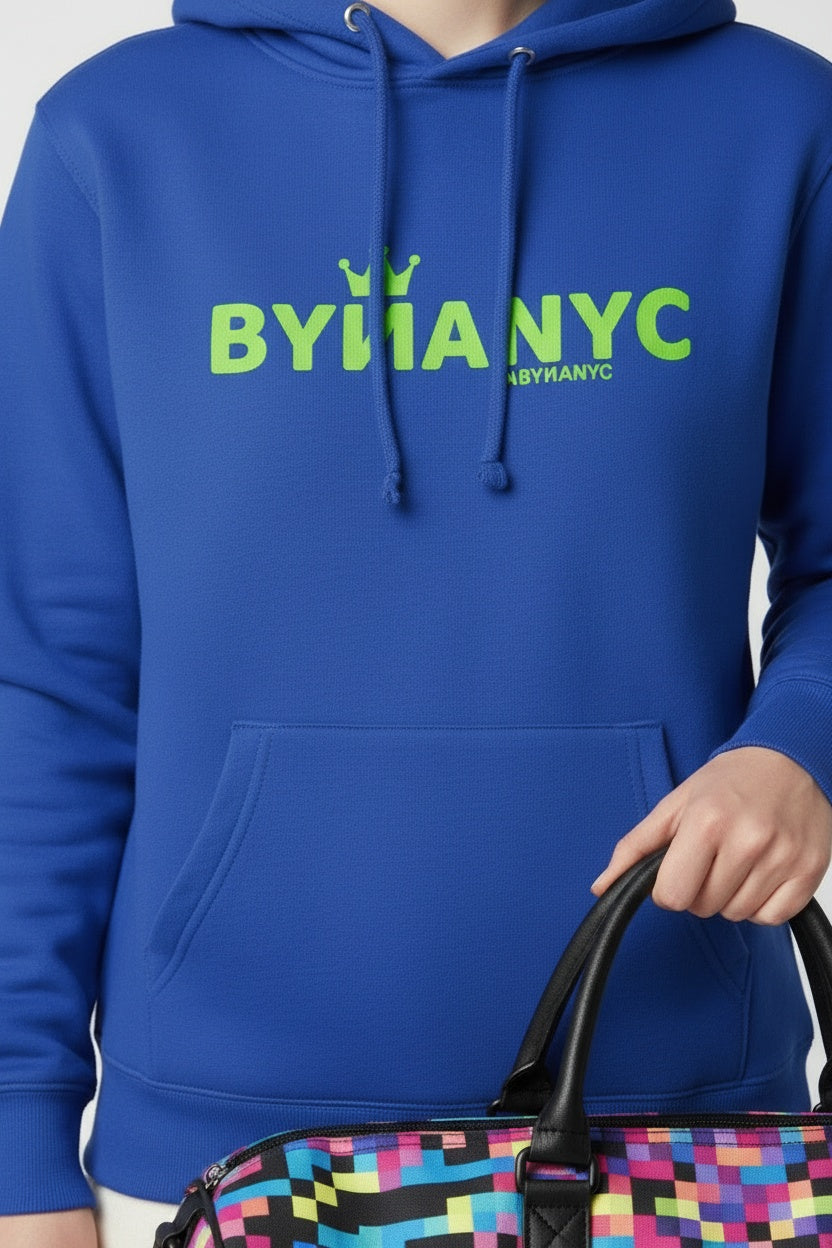 Detail shot of Unisex Organic Sweatshirt LOVE HARLEM – BYMANYC ® New York | Ethical Urbanwear