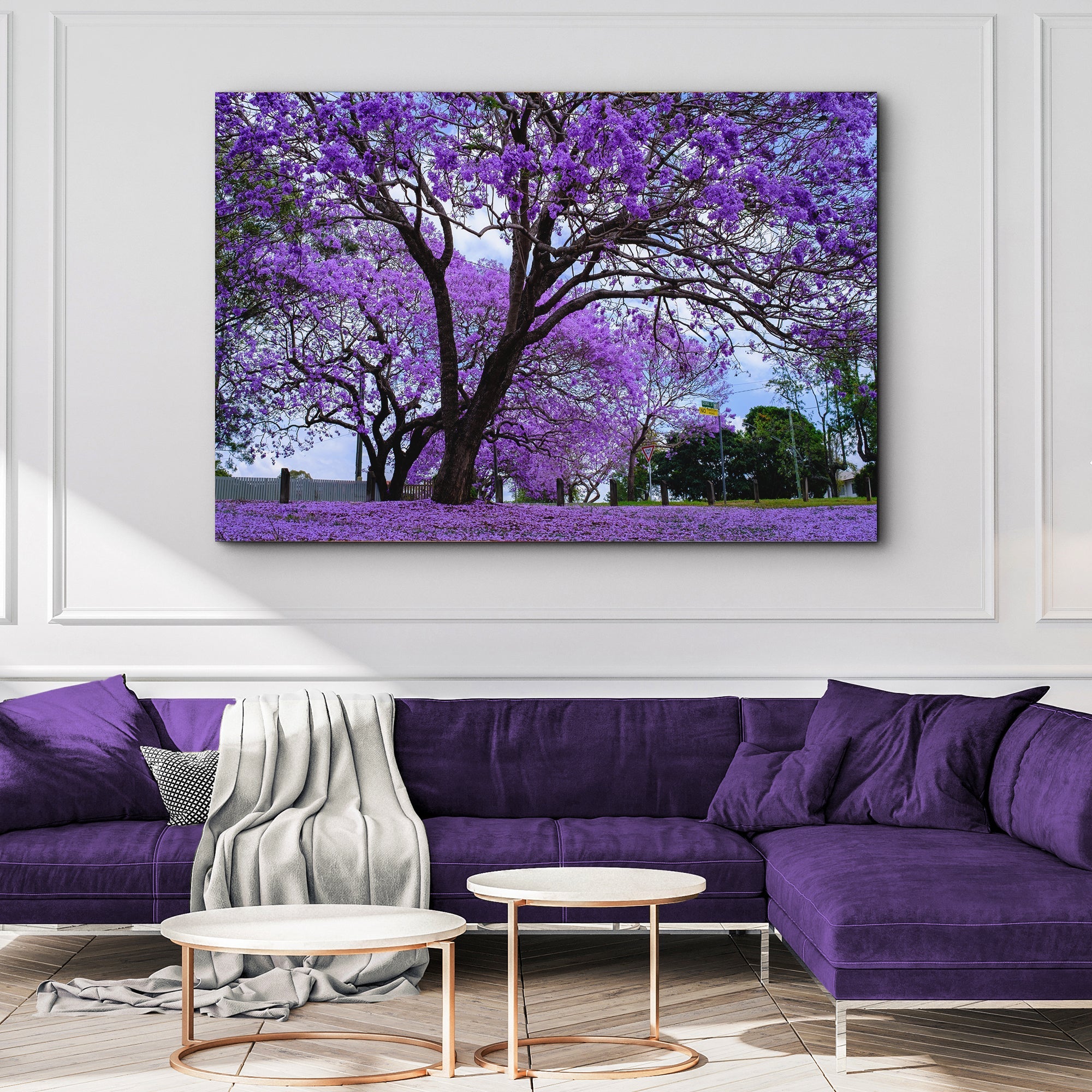 Jacaranda Trees Canvas Wall Art - UNIQUE ITEMS PLUS2
