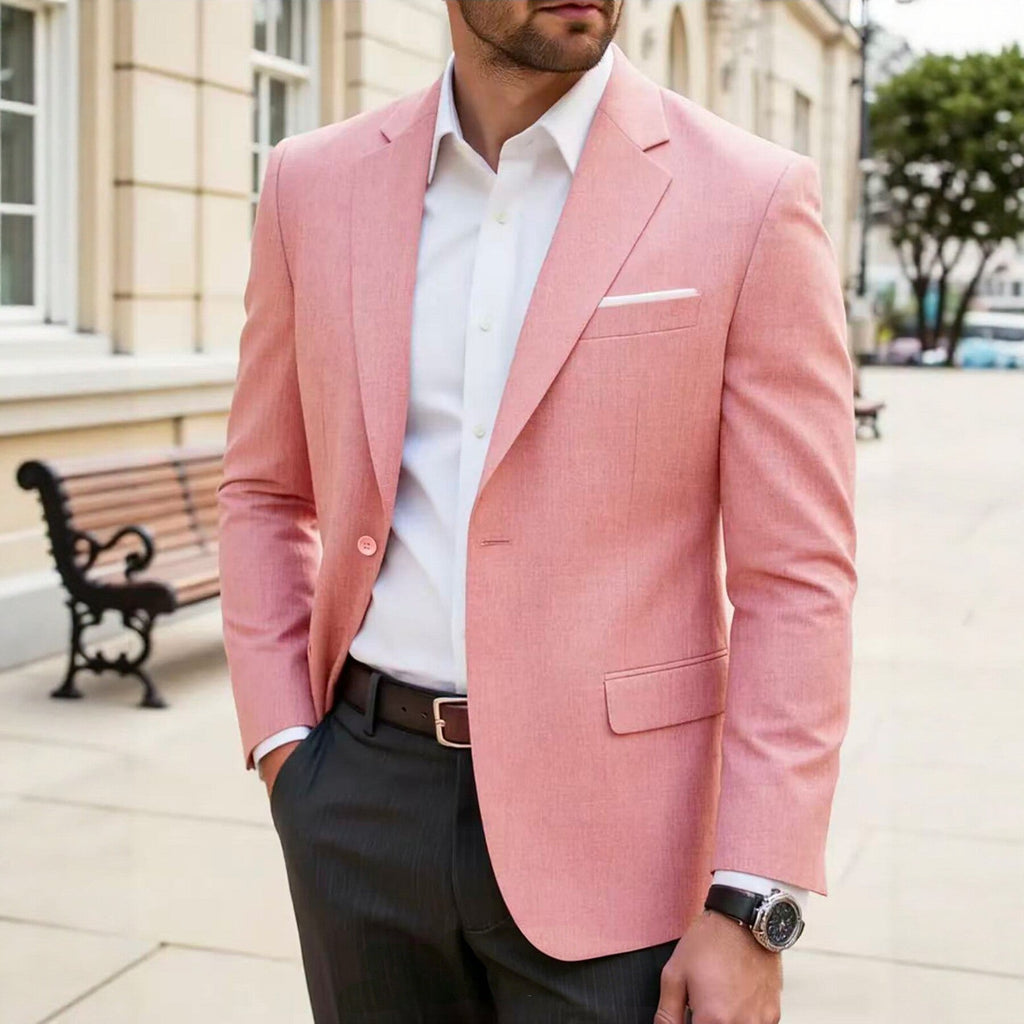 Mens Casual Blazer Single-breasted Slim-fit Suit Jacket My Store