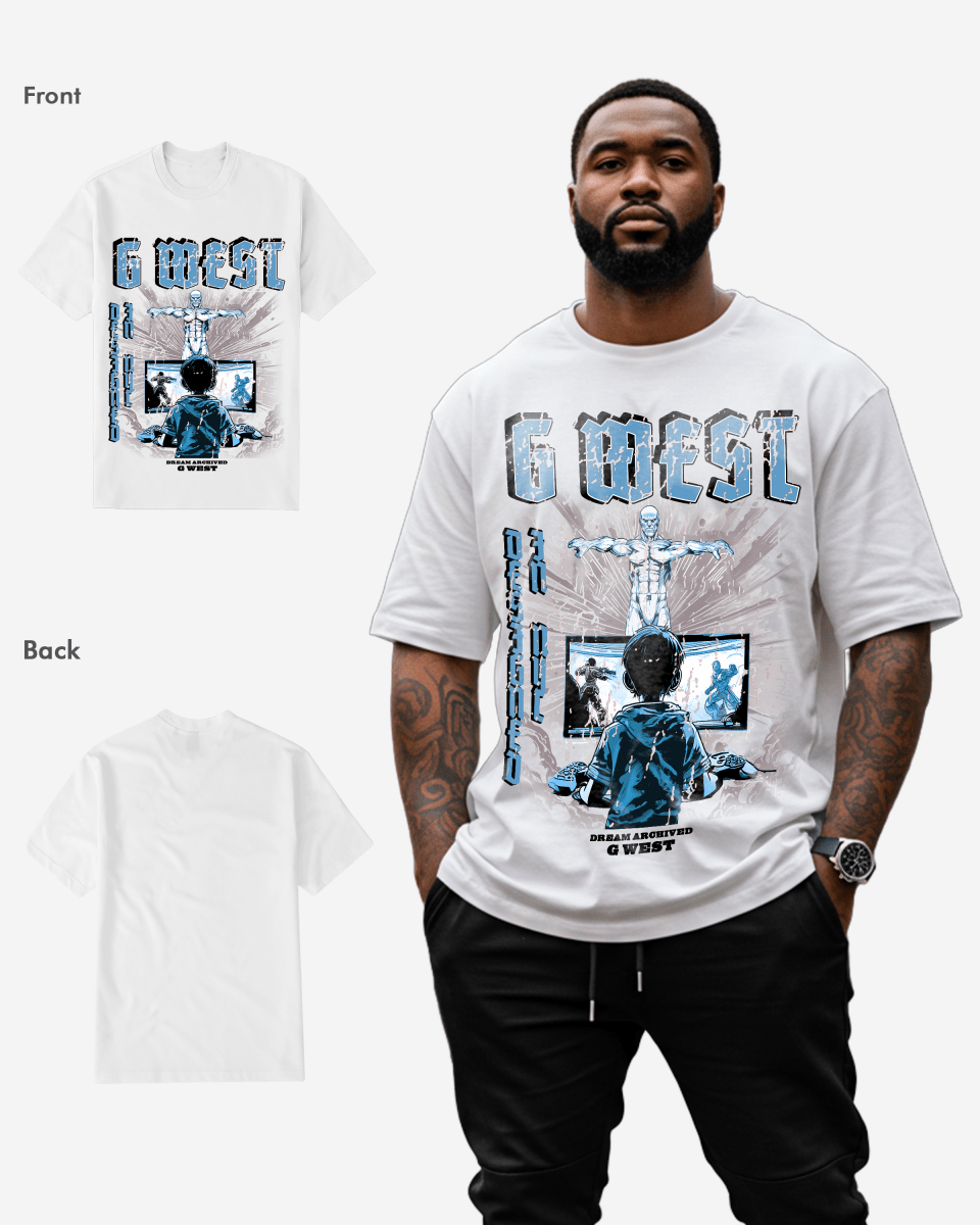 G West Game of G Baby Blue T-Shirt Big and Tall Mens G West