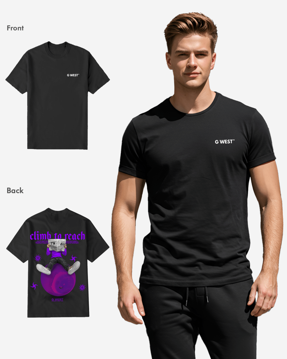 G West Mens Newspaper Tee G West