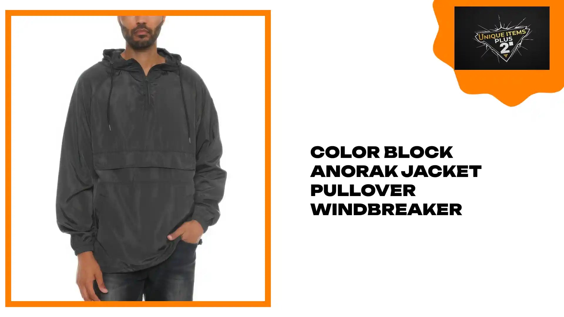 Color Block Anorak Jacket Pullover Windbreaker by@Outfy