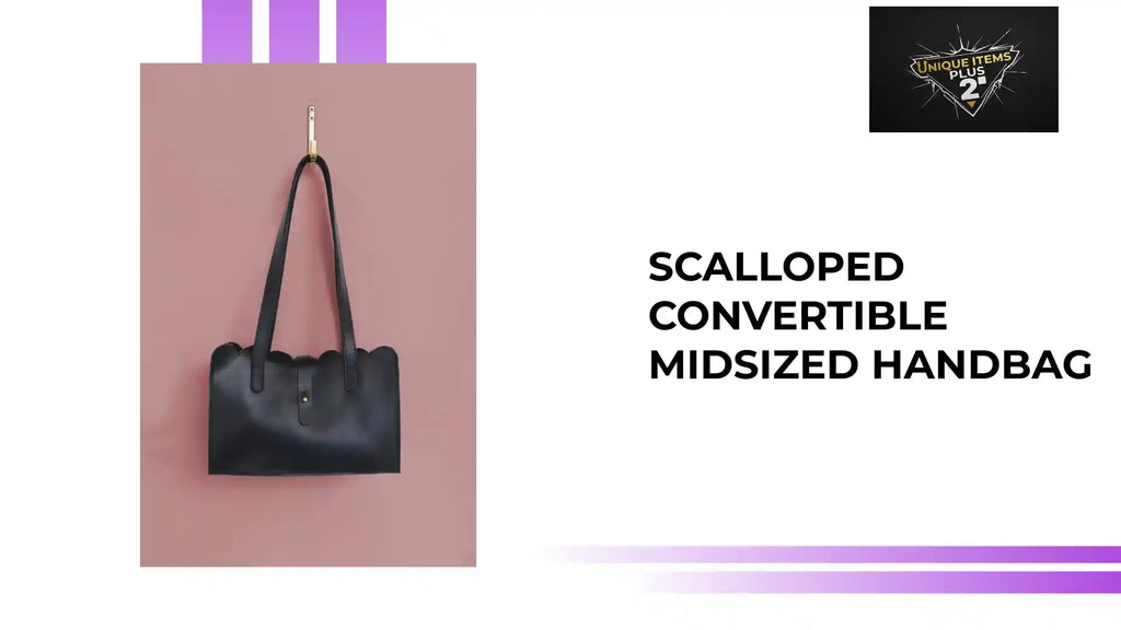 Scalloped Convertible Midsized Handbag by@Outfy