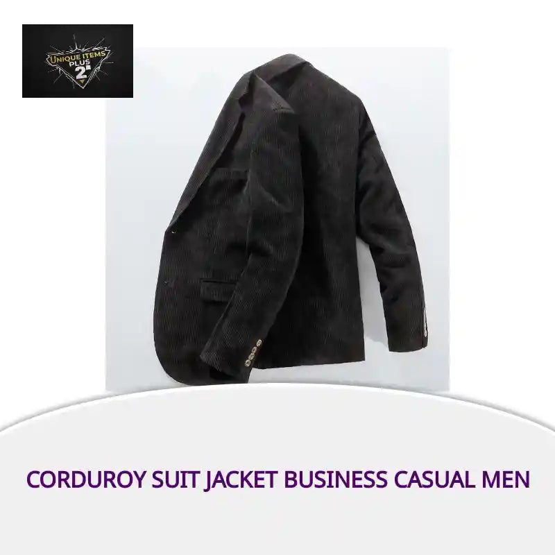 Corduroy Suit Jacket Business Casual Men by@Outfy