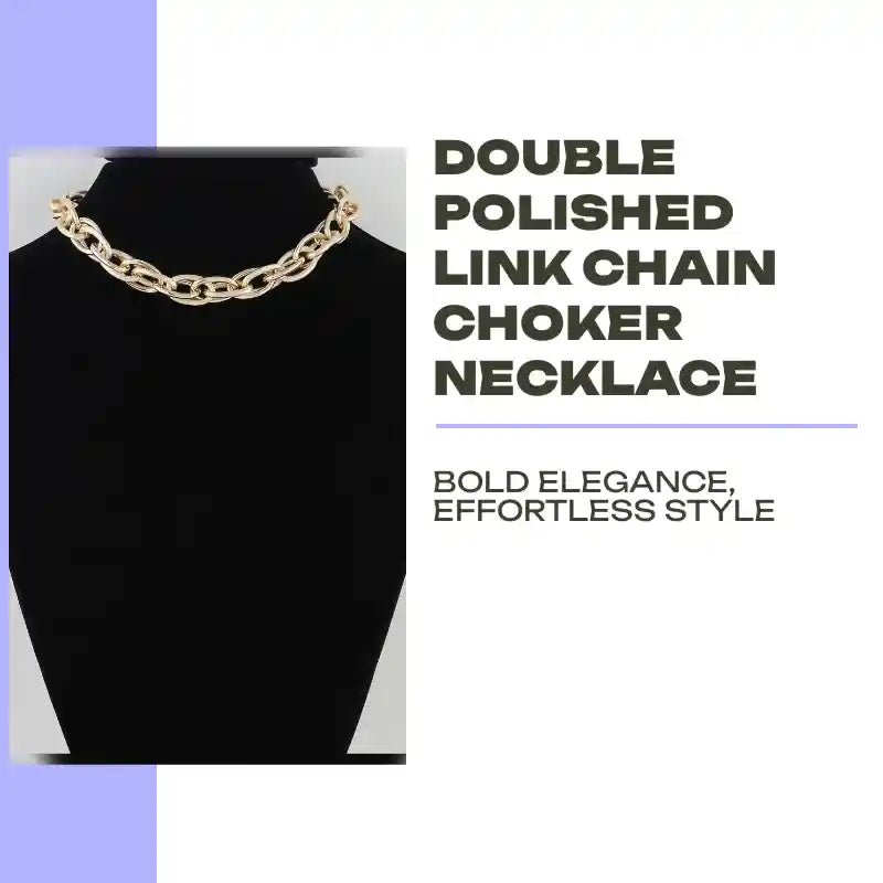 Double Polished Link Chain Choker Necklace by@Outfy