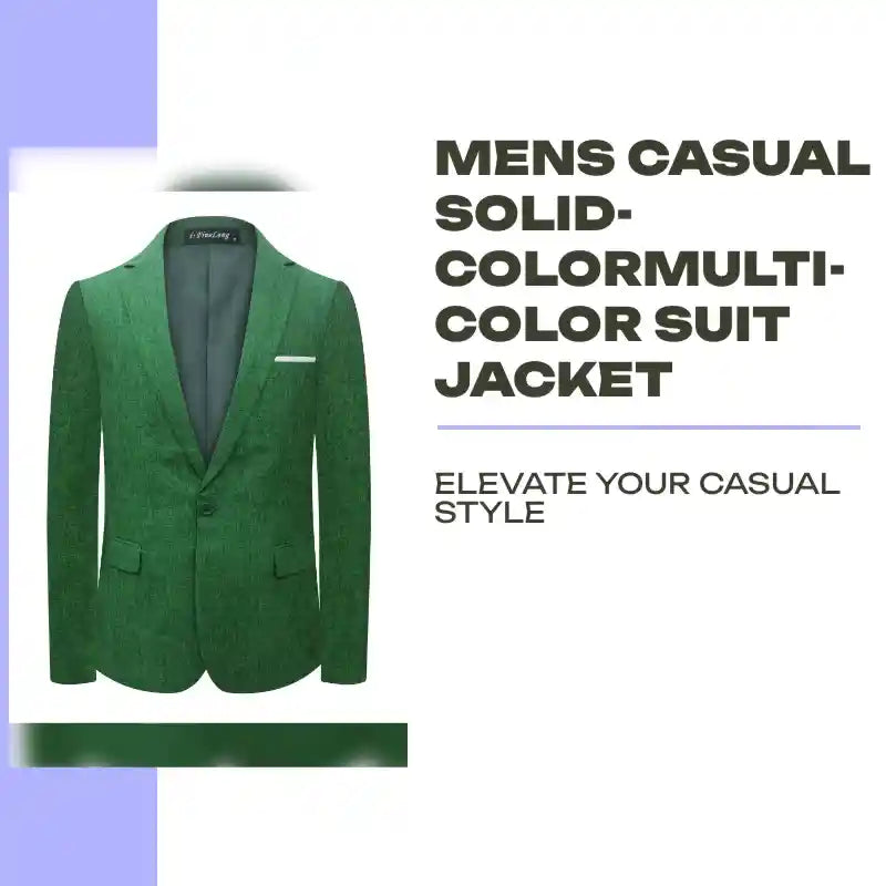 Mens Casual Solid-colormulti-color Suit Jacket by@Outfy