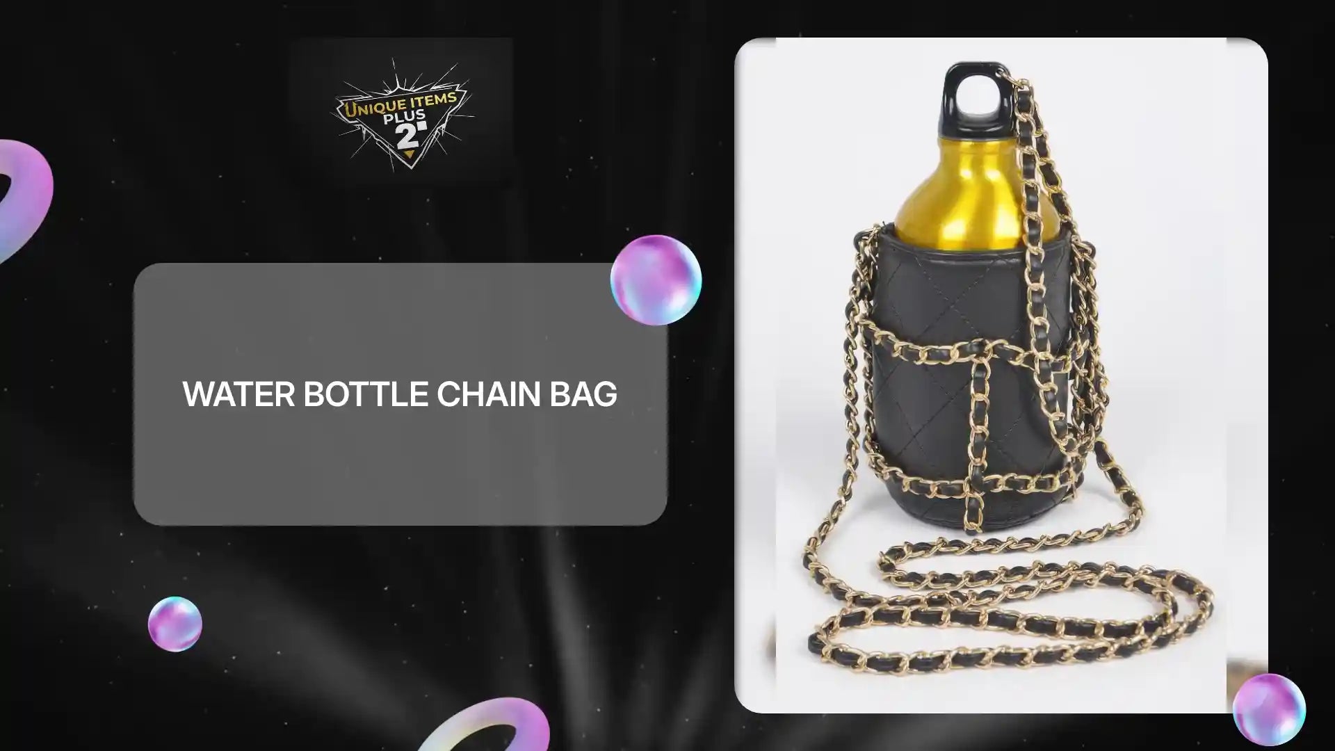 Water Bottle Chain Bag by@Outfy