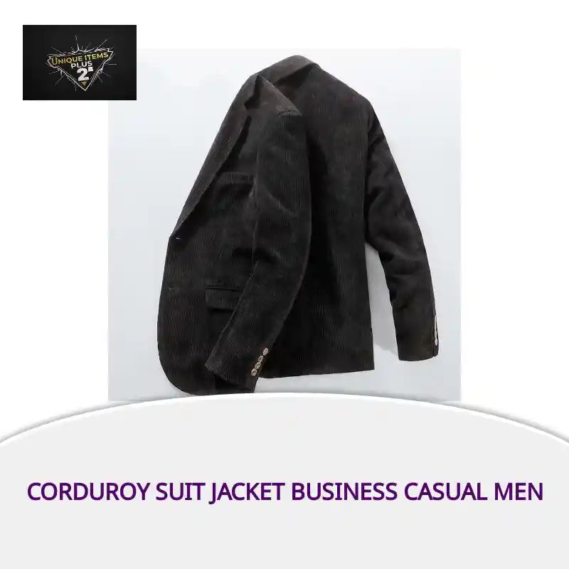 Corduroy Suit Jacket Business Casual Men by@Outfy