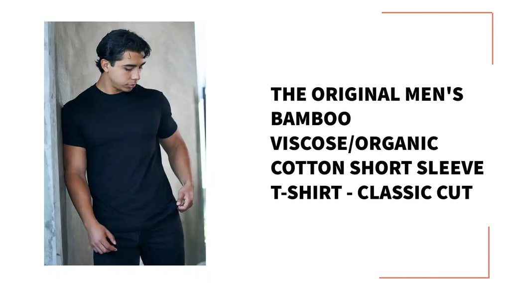 The Original Men's Bamboo Viscose/Organic Cotton Short Sleeve T-Shirt - Classic Cut by@Outfy