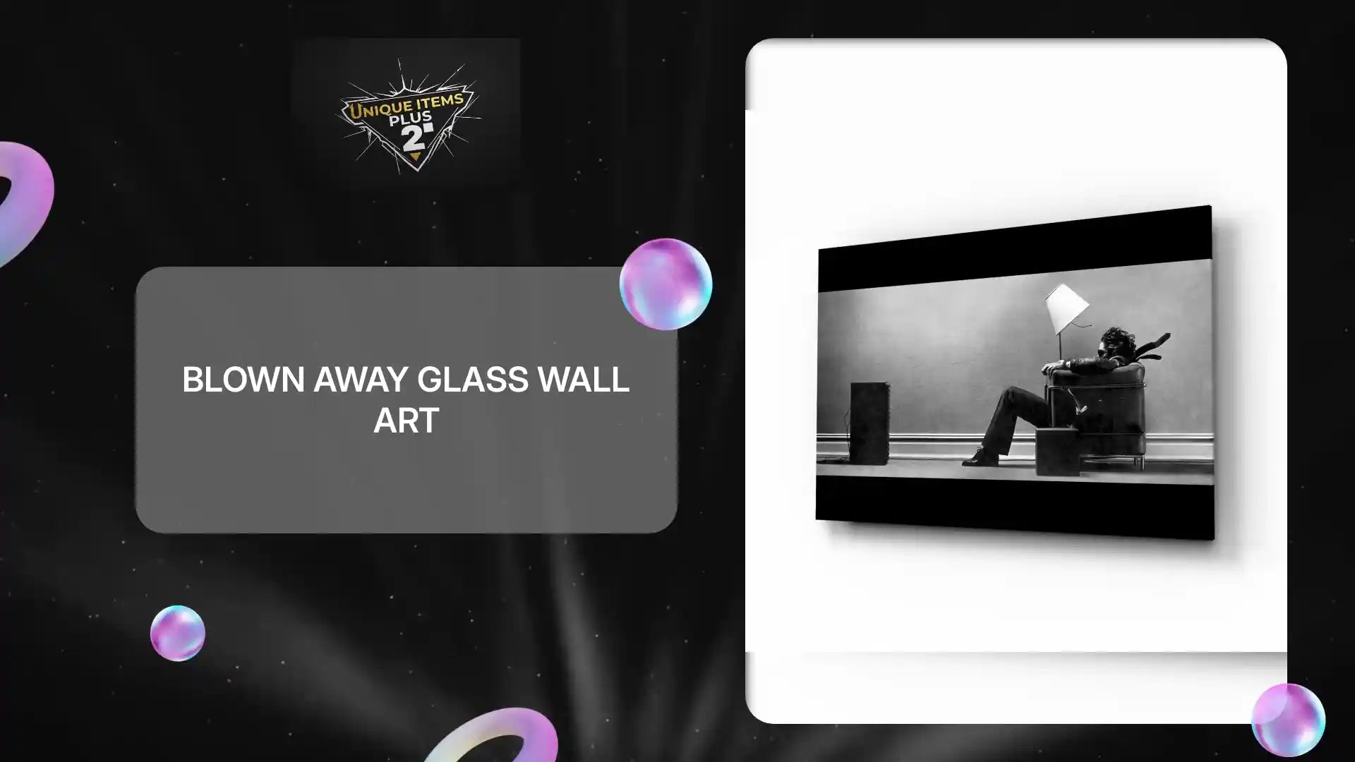 Blown Away Glass Wall Art by@Outfy