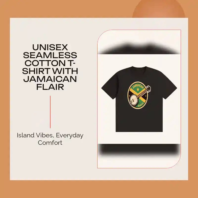 Unisex Seamless Cotton T-Shirt with Jamaican Flair by@Outfy