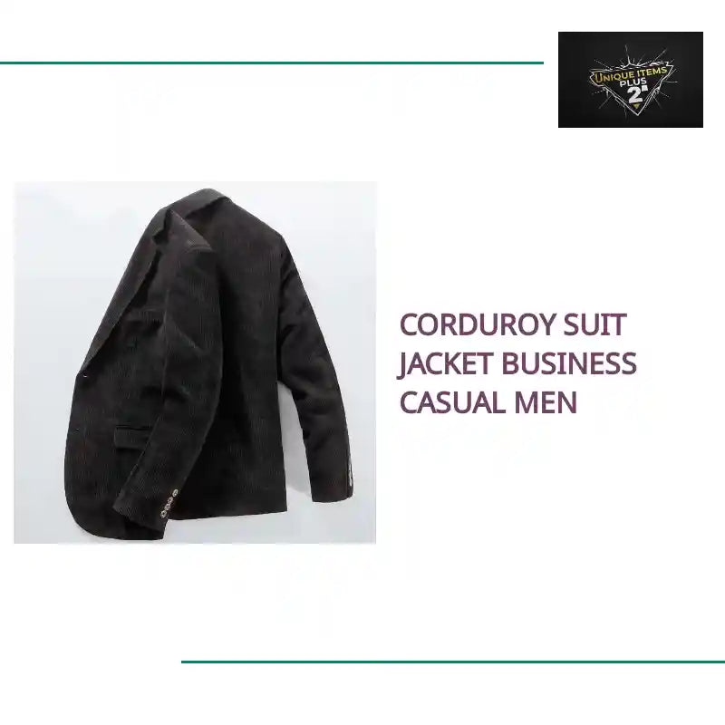 Corduroy Suit Jacket Business Casual Men by@Outfy