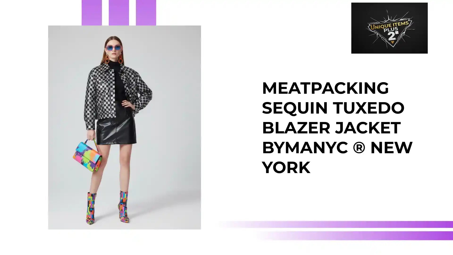 MEATPACKING Sequin Tuxedo Blazer Jacket BYMANYC &reg; New York by@Outfy