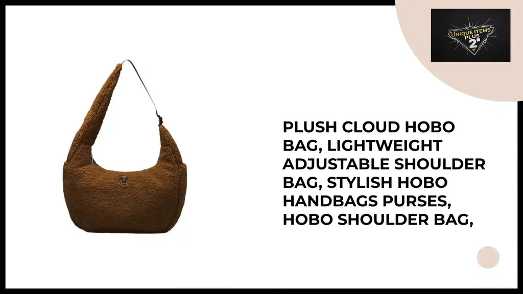 Plush Cloud hobo bag, Lightweight Adjustable shoulder Bag, Stylish Hobo Handbags Purses, Hobo Shoulder Bag, by@Outfy