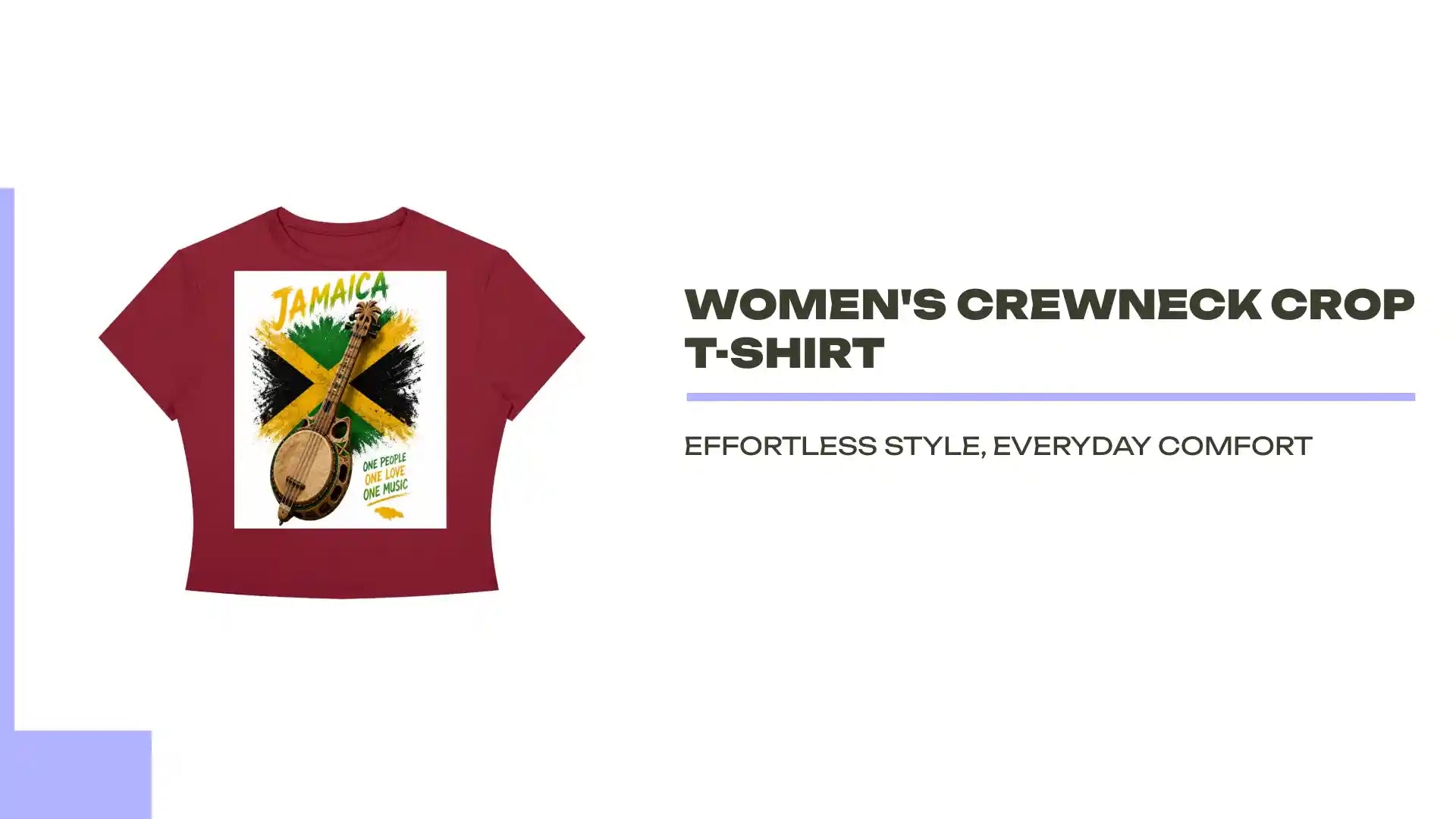 Women's Crewneck Crop T-Shirt by@Outfy