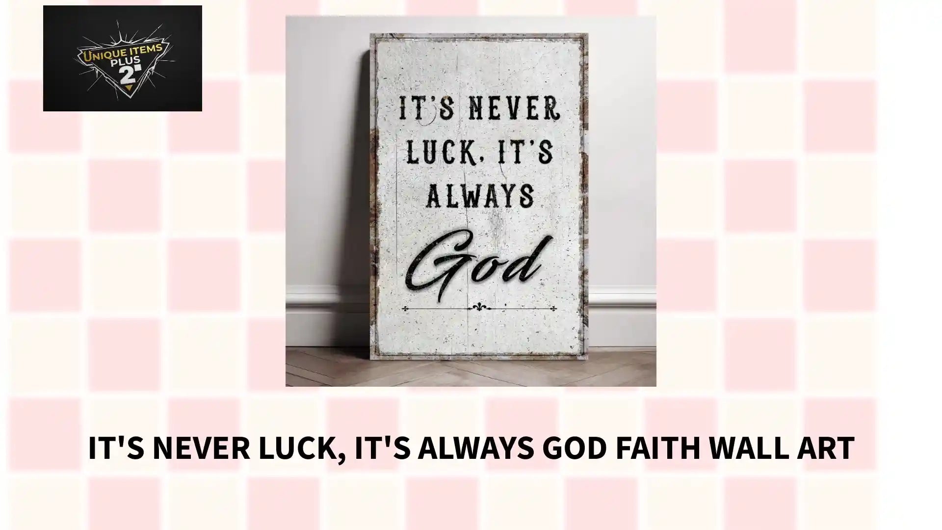 It's Never Luck, It's Always God Faith Wall Art by@Outfy