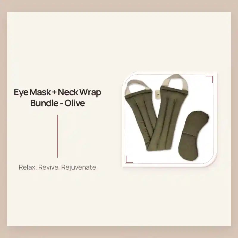 Eye Mask + Neck Wrap Bundle - Olive by@Outfy
