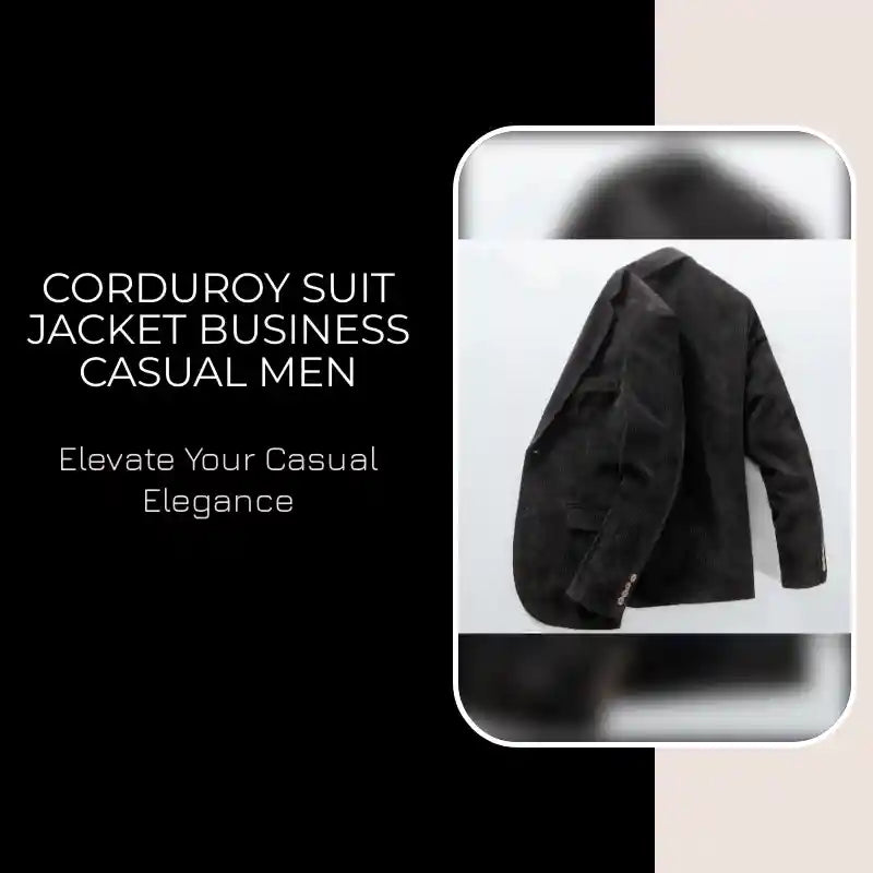 Corduroy Suit Jacket Business Casual Men by@Outfy