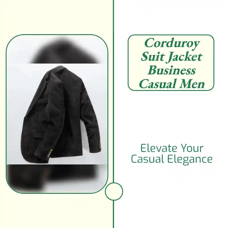 Corduroy Suit Jacket Business Casual Men by@Outfy