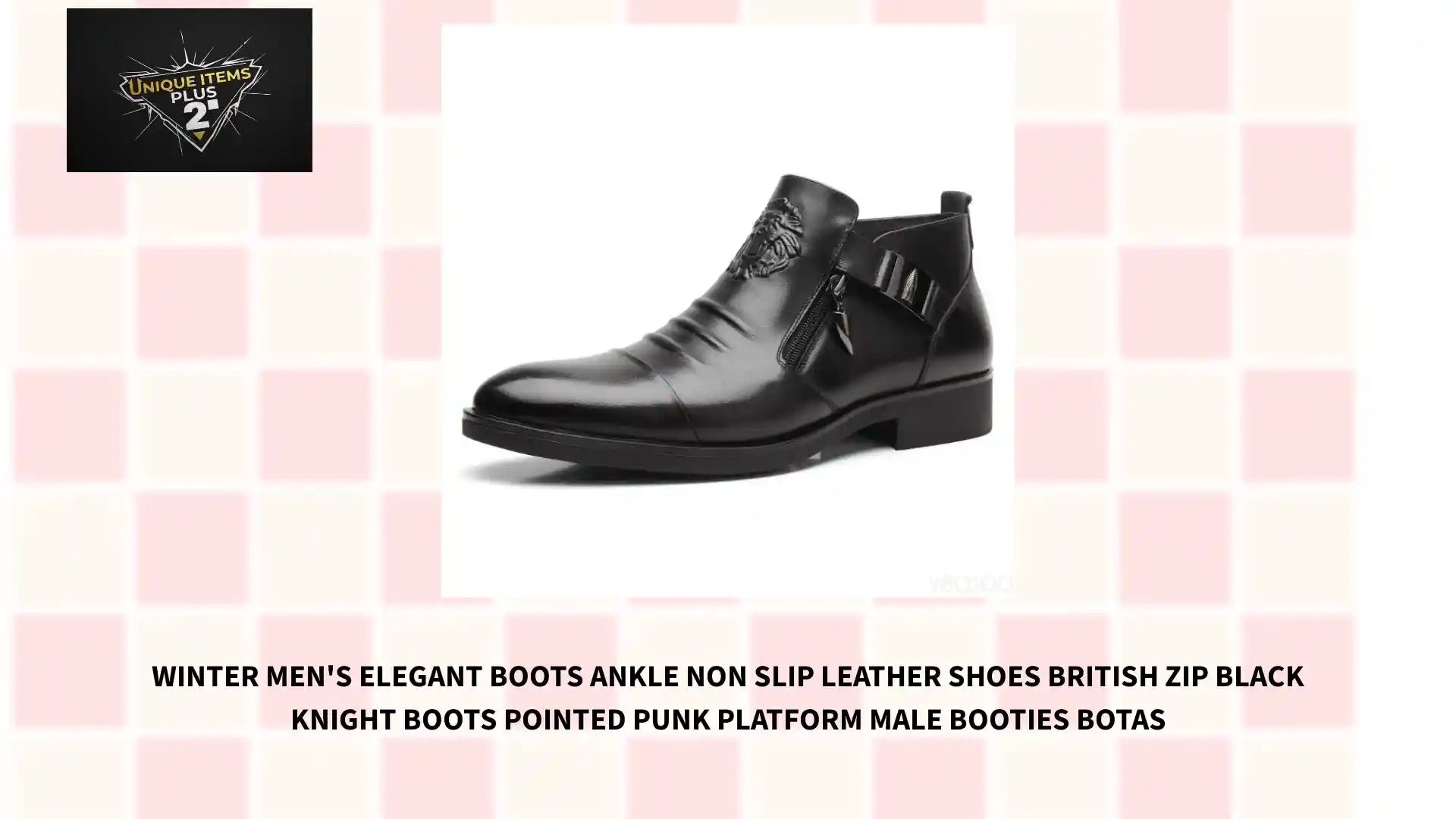 Winter Men's Elegant Boots Ankle non slip Leather Shoes British Zip Black Knight boots Pointed Punk Platform male Booties Botas by@Outfy