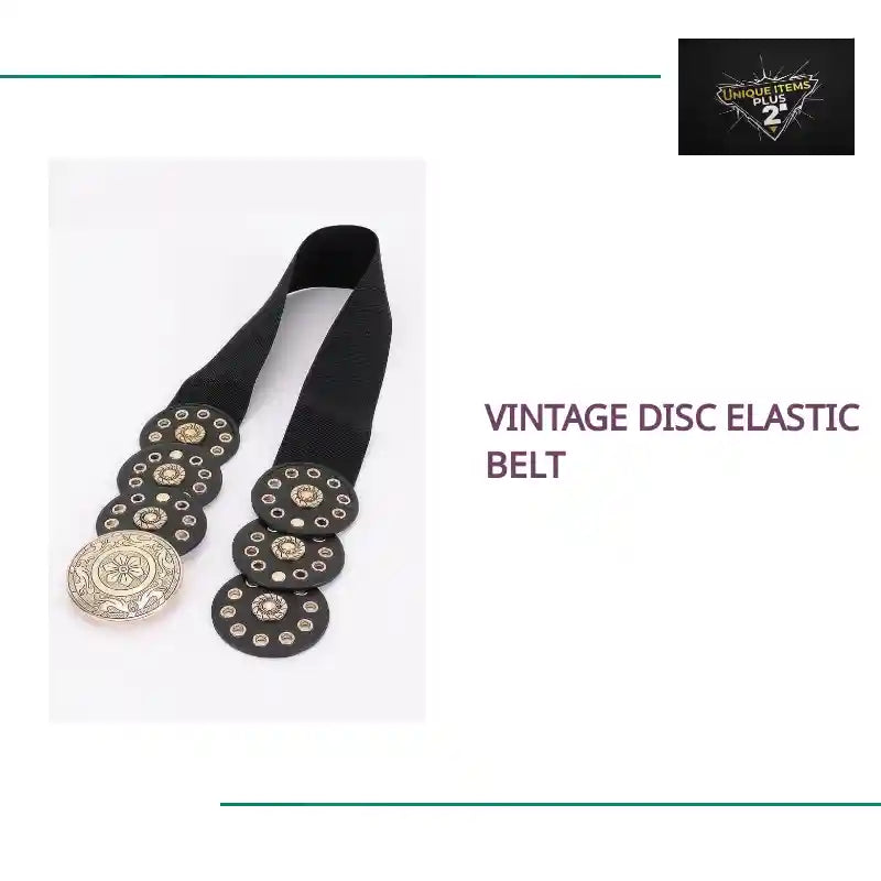 Vintage Disc Elastic Belt by@Outfy