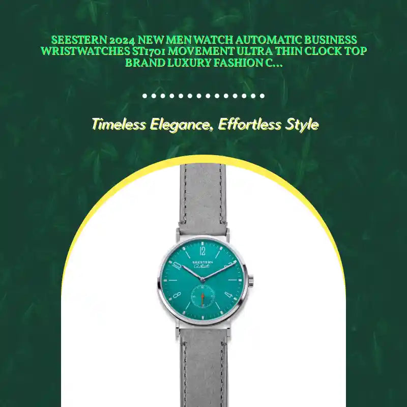 SEESTERN 2024 New Men Watch Automatic Business Wristwatches ST1701 Movement Ultra Thin Clock Top Brand Luxury Fashion Casual by@Outfy