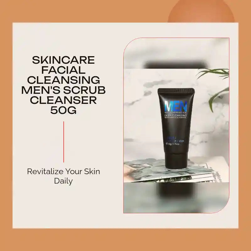 Skincare Facial Cleansing Men's Scrub Cleanser 50g by@Outfy