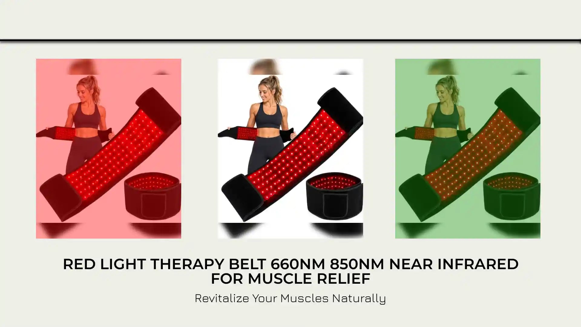 Red Light Therapy Belt 660nm 850nm Near Infrared For Muscle Relief by@Outfy
